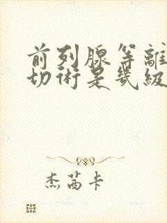 前列腺等离子电切术是几级手术