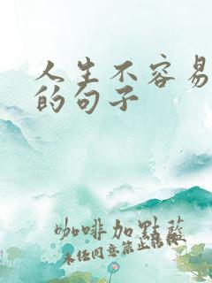 人生不容易感悟的句子