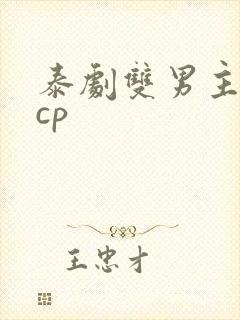 泰剧双男主腐剧cp