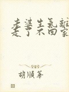 老婆生气离家出走了不回家怎么办