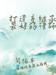 打遗产继承官司最好的律师