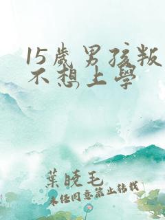 15岁男孩叛逆不想上学