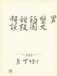 超甜的双男主小说校园文