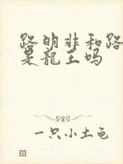 路明非和路鸣泽是龙王吗