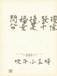 闪婚后,发现老公竟是千亿大佬txt全本