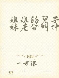 姐姐的儿子叫妹妹老公叫什么