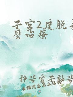 子宫2度脱垂怎么治疗