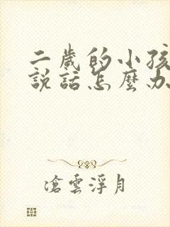 二岁的小孩不会说话怎么办