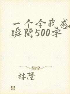 一个令我感动的瞬间500字