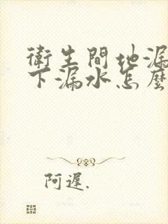 卫生间地漏往楼下漏水怎么办