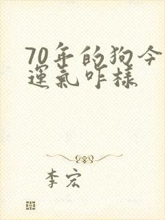 70年的狗今年运气咋样