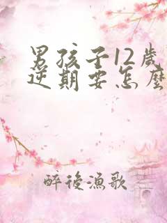 男孩子12岁叛逆期要怎么管教