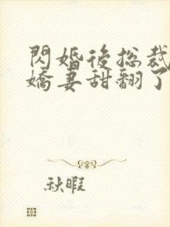 闪婚后总裁农村娇妻甜翻了