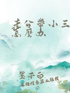 老公带小三回家怎么办