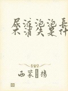 尿液泡泡长时间不消失是什么原因