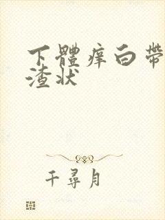 下体痒白带豆腐渣状