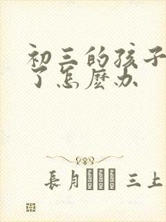 初三的孩子厌学了怎麽办