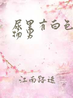 尿里有白色沉淀物男