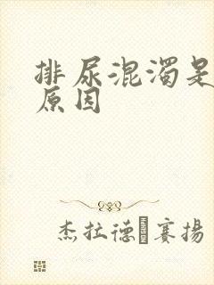 排尿混浊是什么原因