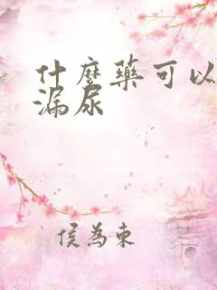 什么药可以治疗漏尿