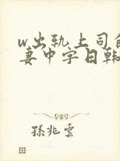 w出轨上司的人妻中字日韩