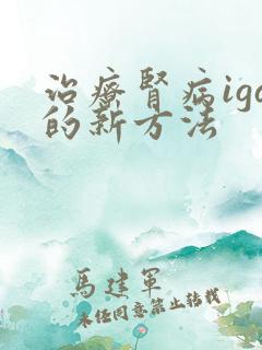 治疗肾病iga的新方法