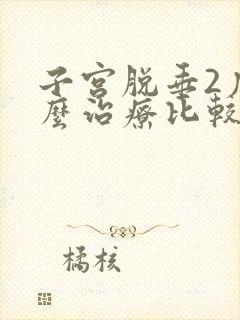 子宫脱垂2度怎么治疗比较好