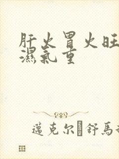 肝火胃火旺脾虚湿气重