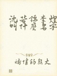 沈若锦李煜小说叫什么名字