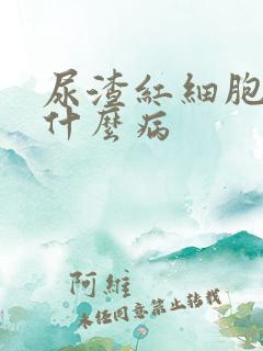 尿渣红细胞高是什么病