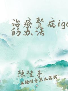 治疗肾病iga的办法