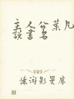 主人公叶凡的小说书名