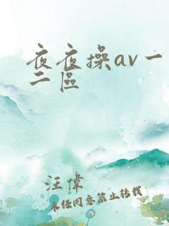 夜夜操av一区二区