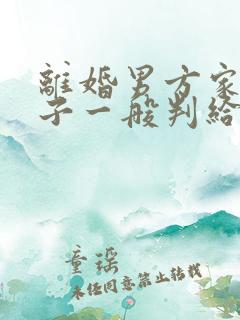 离婚男方家暴孩子一般判给谁