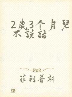 2岁3个月儿童不说话