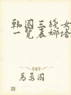 韩国三线女演员一览表娜塔莉