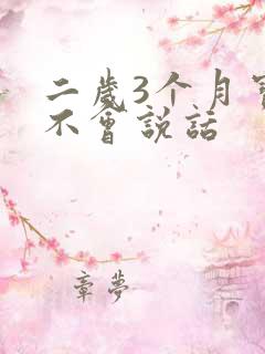 二岁3个月宝宝不会说话