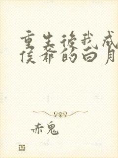 重生后我成了小侯爷的白月光