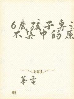 6岁孩子专注力不集中的原因