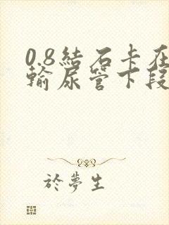 0.8结石卡在输尿管下段