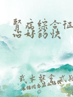 肾病综合征怎么治好的快