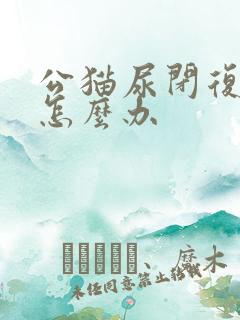 公猫尿闭复发了怎么办