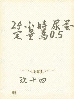 24小时尿蛋白定量为0.5