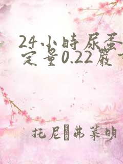 24小时尿蛋白定量0.22严重吗