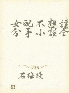 女配不想让主角分手小说全文