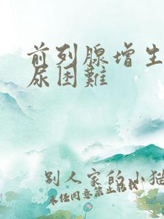 前列腺增生致排尿困难