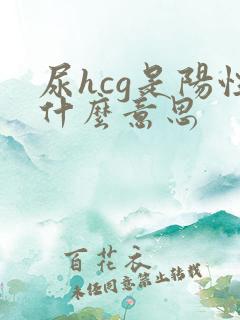 尿hcg是阳性什么意思