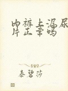 内裤上漏尿一小片正常吗