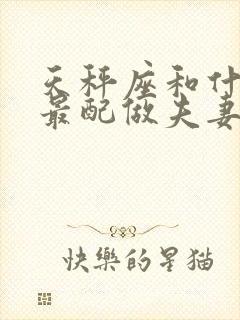 天秤座和什么座最配做夫妻