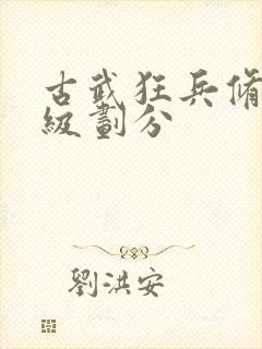 古武狂兵修炼等级划分